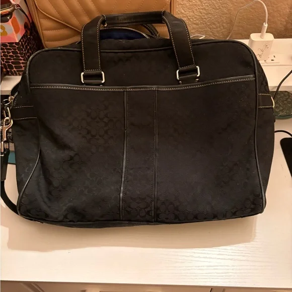 Coach Black Signature Laptop Briefcase - Picture 9 of 9